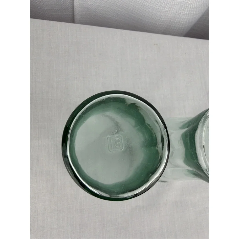 Mini Coca Cola Glasses Set Of 2 Green Stamped IG Vintage Juice Shot 4 1/2